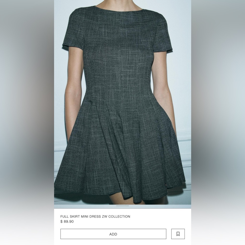 ZARA Full Skirt Mini Dress ZW Collection